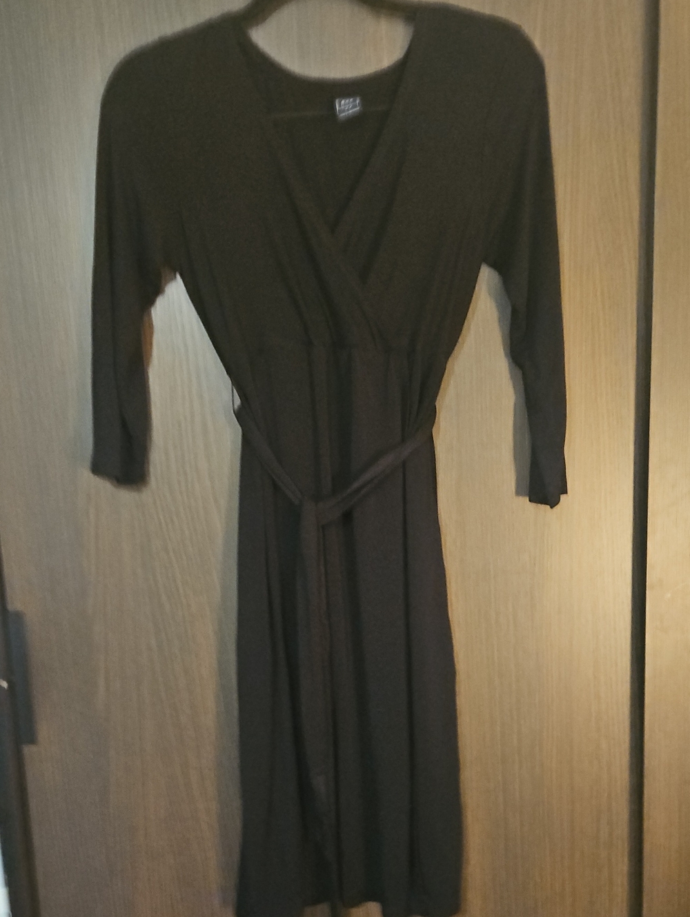GAP Black Midi Dress with Waist Tie